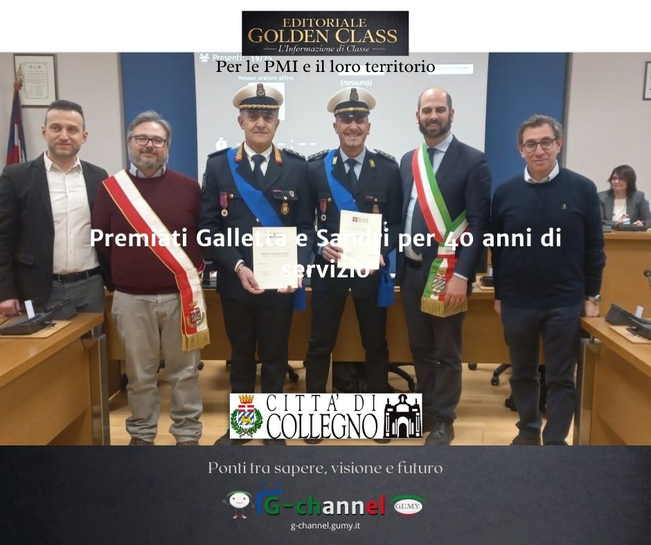 Premiati Galletta e Sandri per 40 anni di servizio